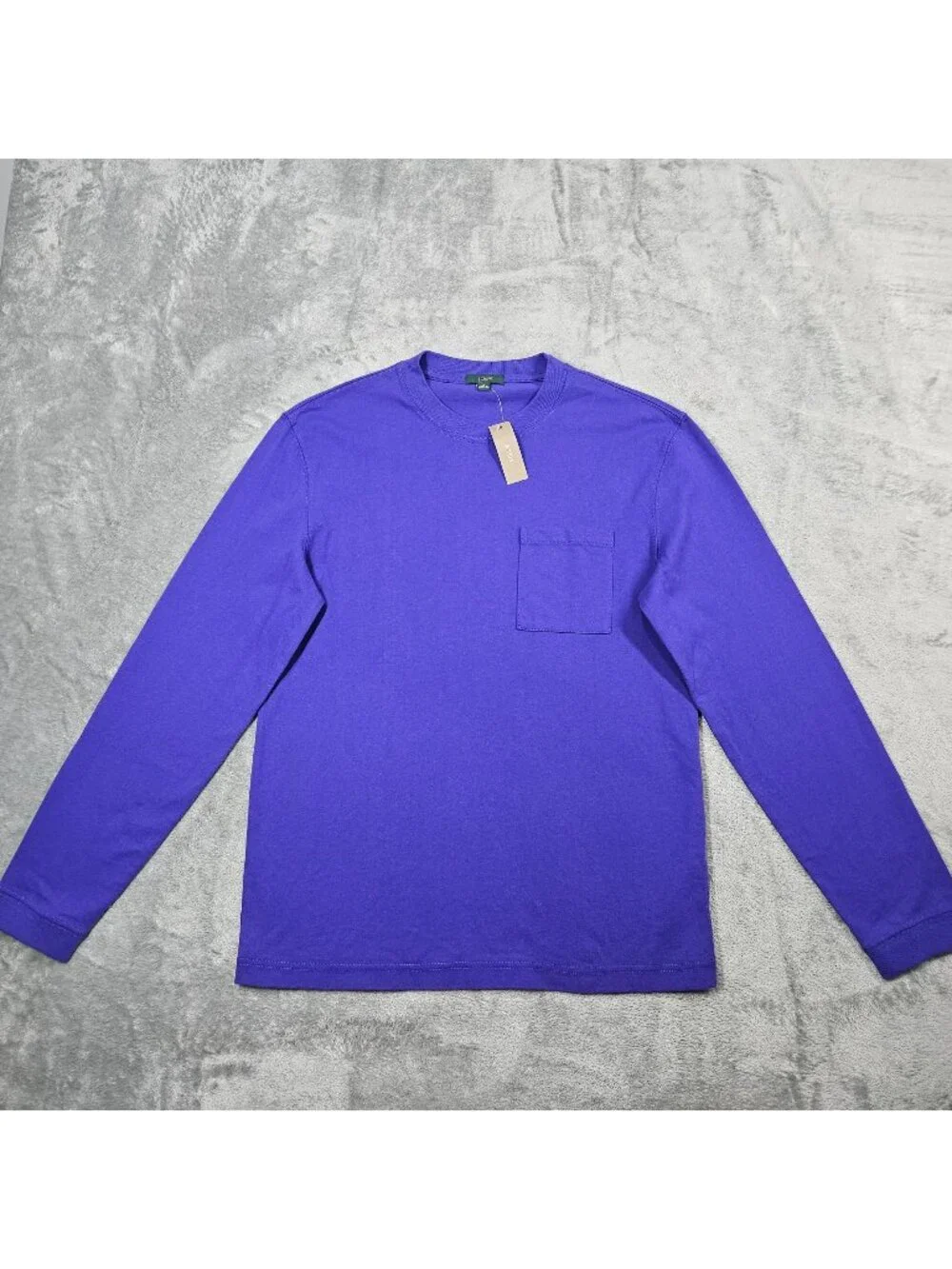 J Crew Shirt Mens S Purple Relaxed Cotton Pocket Tee BJ331 Oarsman Tag NEW